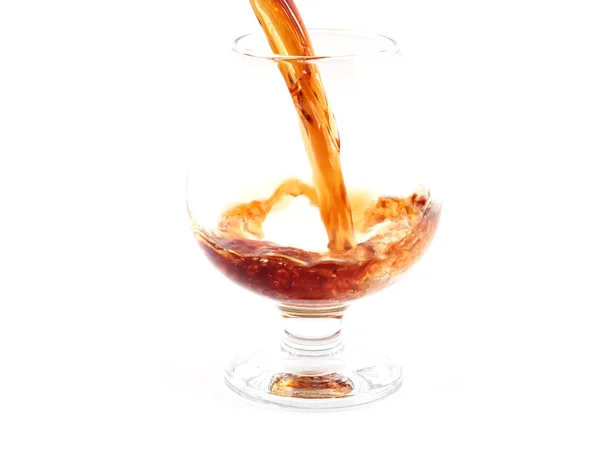 Padrões Bebida Extravagantes Derramar Vinho Copo — Fotografia de Stock