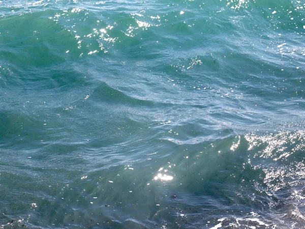 Schuim Golven Het Zeeoppervlak — Stockfoto