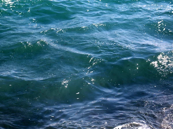 Espuma Ondas Superfície Mar — Fotografia de Stock