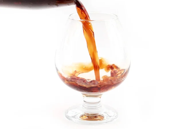 Bursts Wine Pouring Glass — Stock Photo, Image