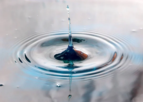 Fantastic Patterns Surface Liquid Water Hits Surface — Stock Photo, Image