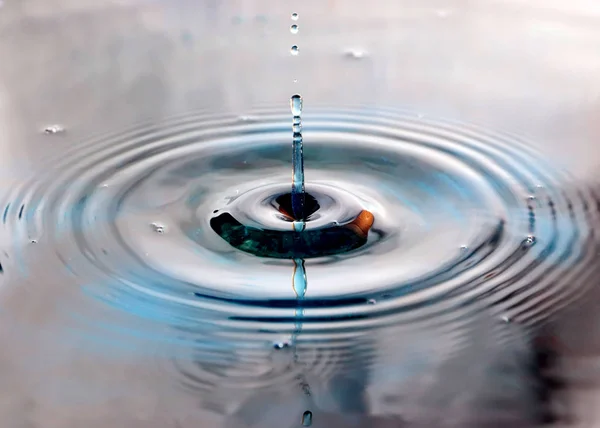 Fantastic Patterns Surface Liquid Water Hits Surface — ストック写真