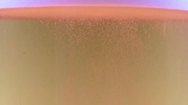 Bulles Mousse Oxygène Dans Verre Bière Légère — Video