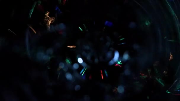 Wazig Spiraalvormige Lichtverlichting Als Decoratie Element — Stockvideo