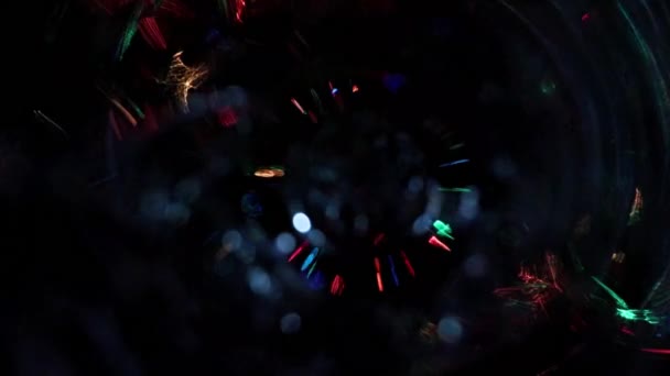 Iluminação Luminosa Espiral Borrada Como Elemento Decoração — Vídeo de Stock