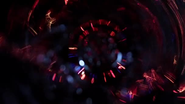 Blurred Spiral Luminous Illumination Element Decoration — Stock Video