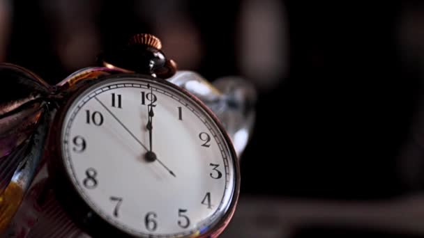 Movement Second Hand Old Pocket Watch — Stock Video