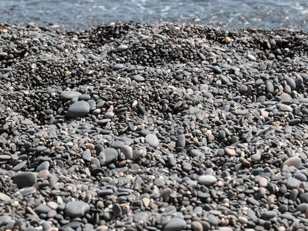 Άμμος Και Βότσαλο Παραλία Μέρος Της Ακτής Της Θάλασσας — Φωτογραφία Αρχείου
