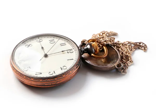 Hermoso Reloj Bolsillo Vintage Tesorería Del Coleccionista —  Fotos de Stock