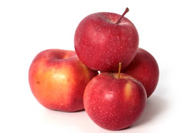 Tarım ürünlerinin bir elementi olarak olgun taze elmalar.