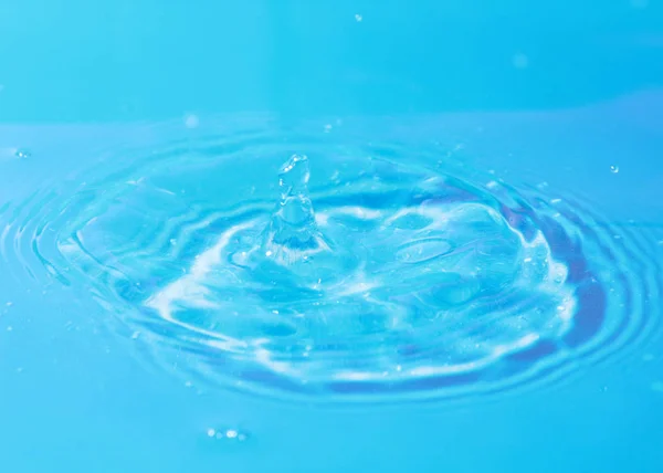 Trace Surface Clean Liquid Being Hit Drop Water — Stock Photo, Image