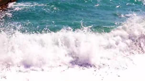 Sea Waves Sand Pebble Beach Place Active Recreation — Stock Video
