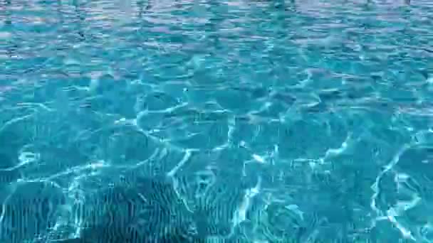 Increspature Sulla Superficie Acqua Pulita Piscina — Video Stock