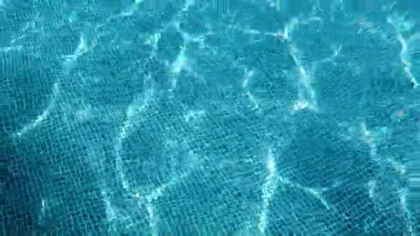 Rimpelingen Het Oppervlak Schoon Water Het Zwembad — Stockvideo