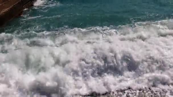 Onde Del Mare Agitate Come Simbolo Senso Pericolo — Video Stock