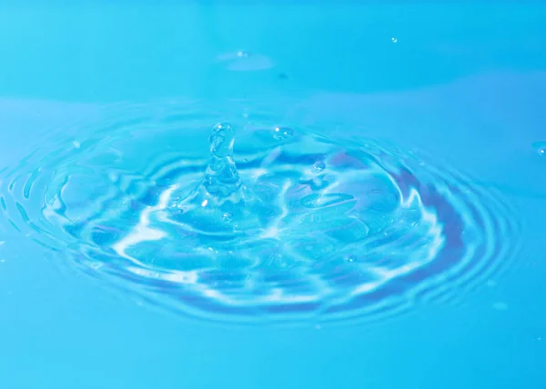 Padrões Extravagantes Superfície Líquido Quando Uma Gota Água Atingida — Fotografia de Stock