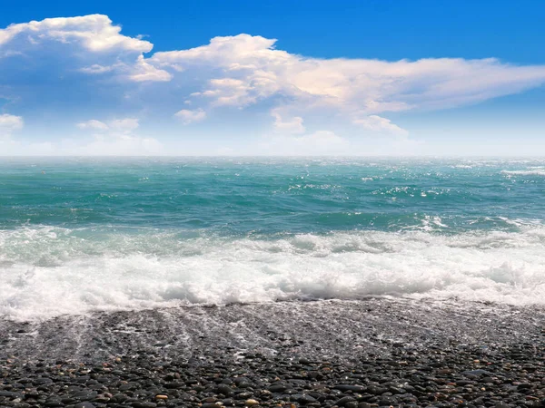 Praia Calhau Ondas Mar Como Lugar Para Recreação Ativa — Fotografia de Stock