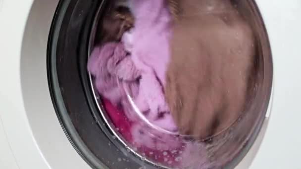 Drehen Der Waschmaschinentrommel — Stockvideo