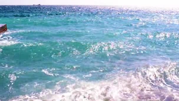 Brightly Lit Surface Sea Great Place Relax — Stock Video