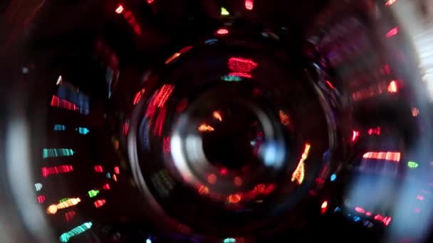 Ráfagas Espirales Abstractas Luz Brillante Durante Iluminación Vacaciones — Vídeo de stock