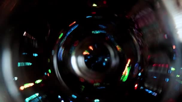 Абстрактные Спиральные Всплески Яркого Света Время Праздничного Освещения — стоковое видео