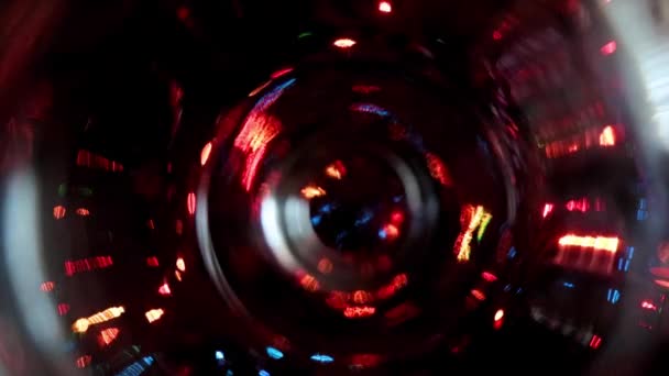 Esplosioni Spirale Astratte Luce Intensa Durante Illuminazione Delle Vacanze — Video Stock
