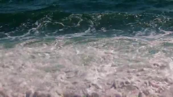 Olas Costa Del Mar Como Lugar Recreación Activa — Vídeo de stock