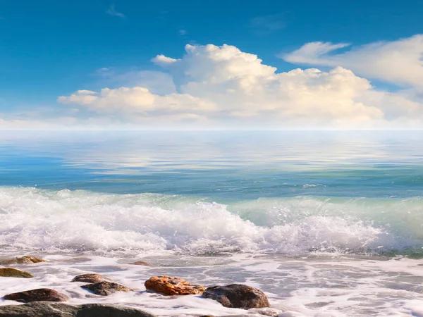 Olas Del Mar Paisaje Del Cielo Como Lugar Para Recreación — Foto de Stock