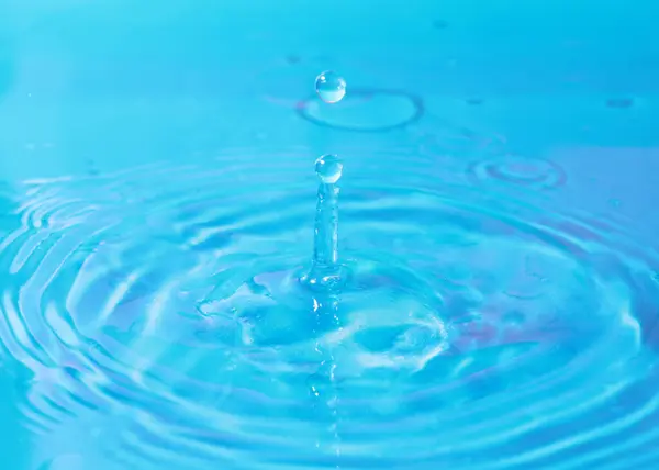 Traço Superfície Líquido Após Impacto Uma Gota Água — Fotografia de Stock