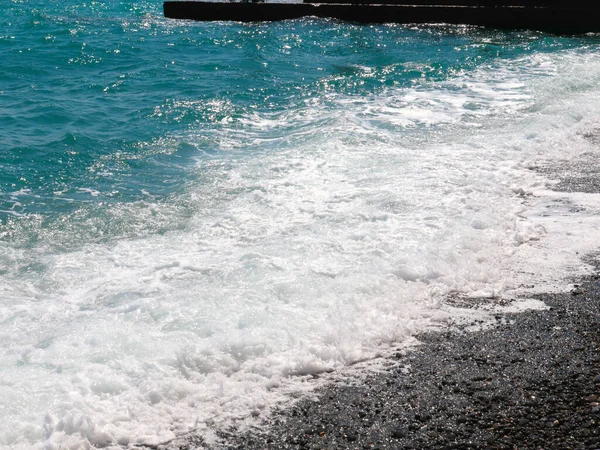 Волны Моря Пляжа Время Небольшого Шторма — стоковое фото