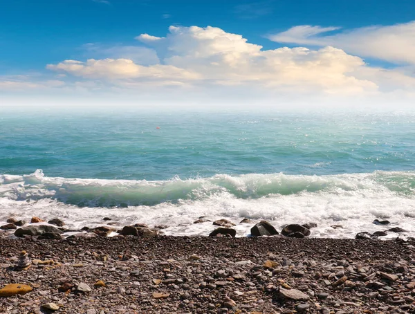 Sonnenstrand Mittelmeer Als Ort Der Aktiven Erholung — Stockfoto