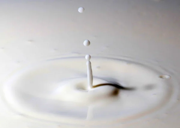 Traço Uma Gota Líquido Superfície Bebida — Fotografia de Stock