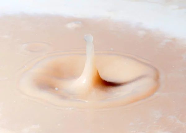 Trace Drop Liquid Surface Drink — Stock Photo, Image