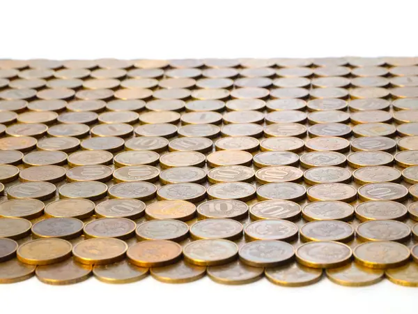 Металеві Монети Рубіни Рамках Торговельної Системи — стокове фото