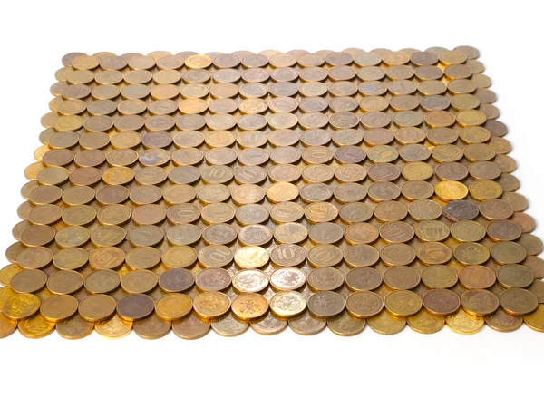 Metal Coins Russian Rubles Part Trading System — Stock Photo, Image