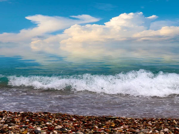 Een Prachtig Zeestrand Avondlucht — Stockfoto