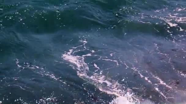 Belas Ondas Costa Mar Como Elemento Destino Férias — Vídeo de Stock