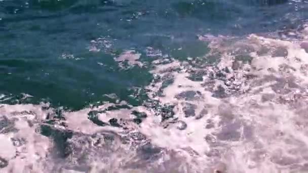 Belles Vagues Sur Côte Mer Comme Élément Une Destination Vacances — Video