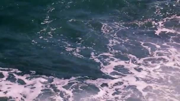 Belas Ondas Costa Mar Como Elemento Destino Férias — Vídeo de Stock