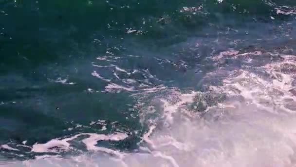 Belles Vagues Sur Côte Mer Comme Élément Une Destination Vacances — Video