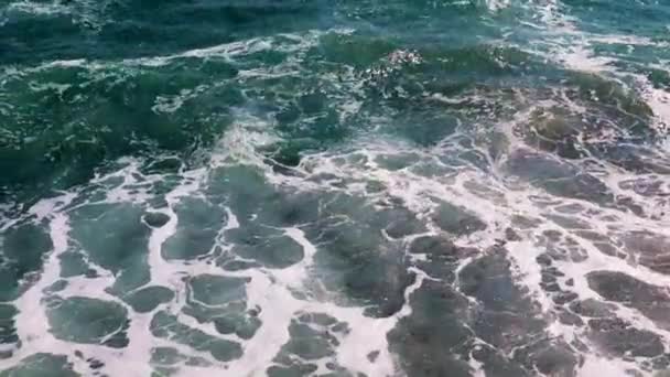 Красиві Хвилі Морському Узбережжі Елемент Місця Відпочинку — стокове відео
