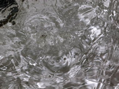 Yüzeyde su sıçratır ve dalgalar kaynar suyun hızlı akışı