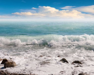 Yaz tatilinin bir parçası olarak güzel deniz manzarası