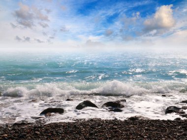 Yaz tatilinin bir parçası olarak güzel deniz manzarası