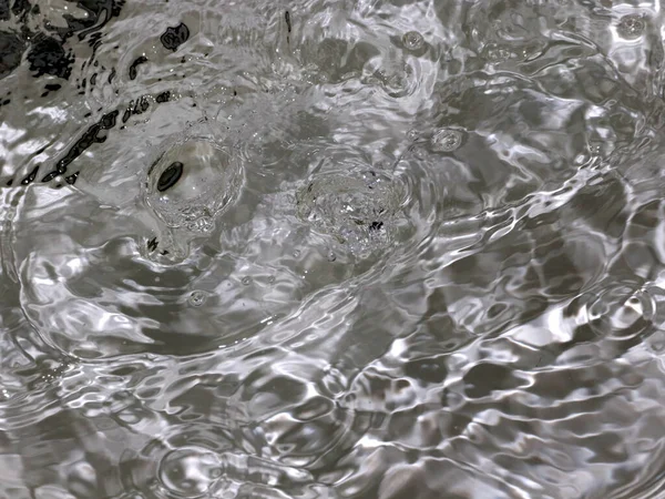 Salpicos Ondas Superfície Fluxo Rápido Água Fervente Limpa — Fotografia de Stock