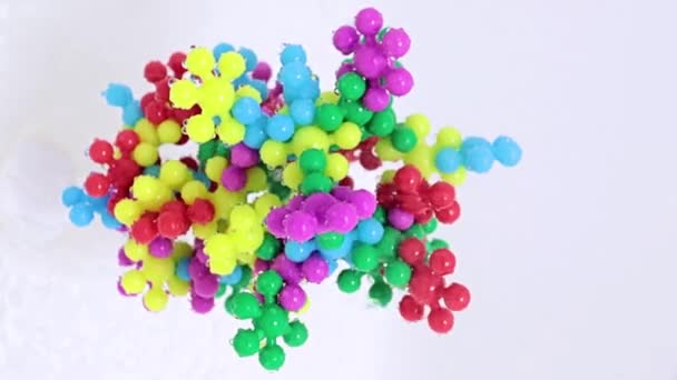Modello Astratto Plastica Una Molecola Virale Flusso Liquido Puro — Video Stock