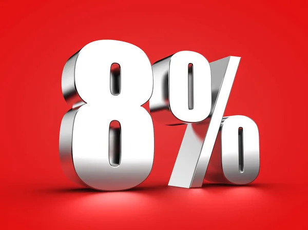 Sinal de 8% — Fotografia de Stock