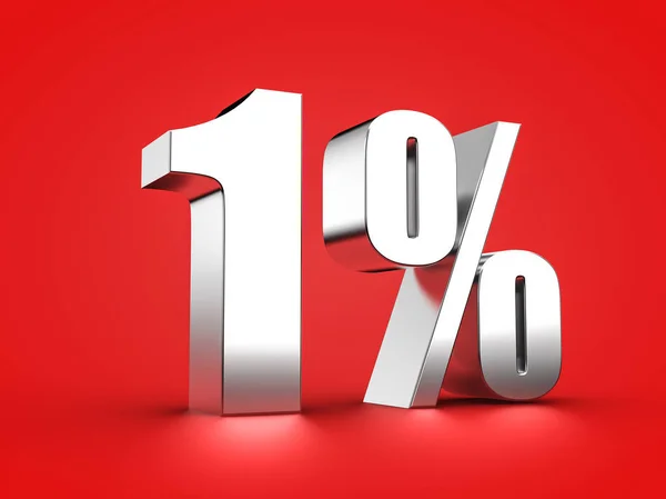 1 procent teken — Stockfoto