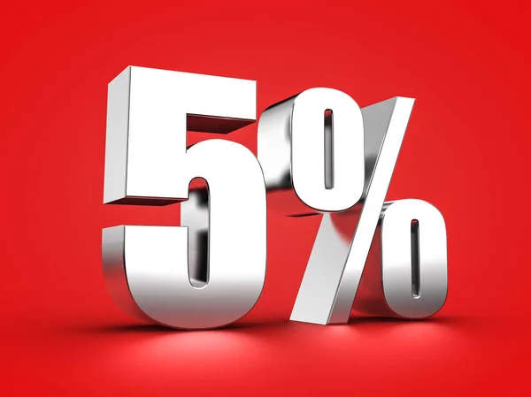 Sinal de 5% — Fotografia de Stock