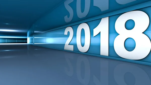 Nieuwjaar 2018 Rechtenvrije Stockfoto's